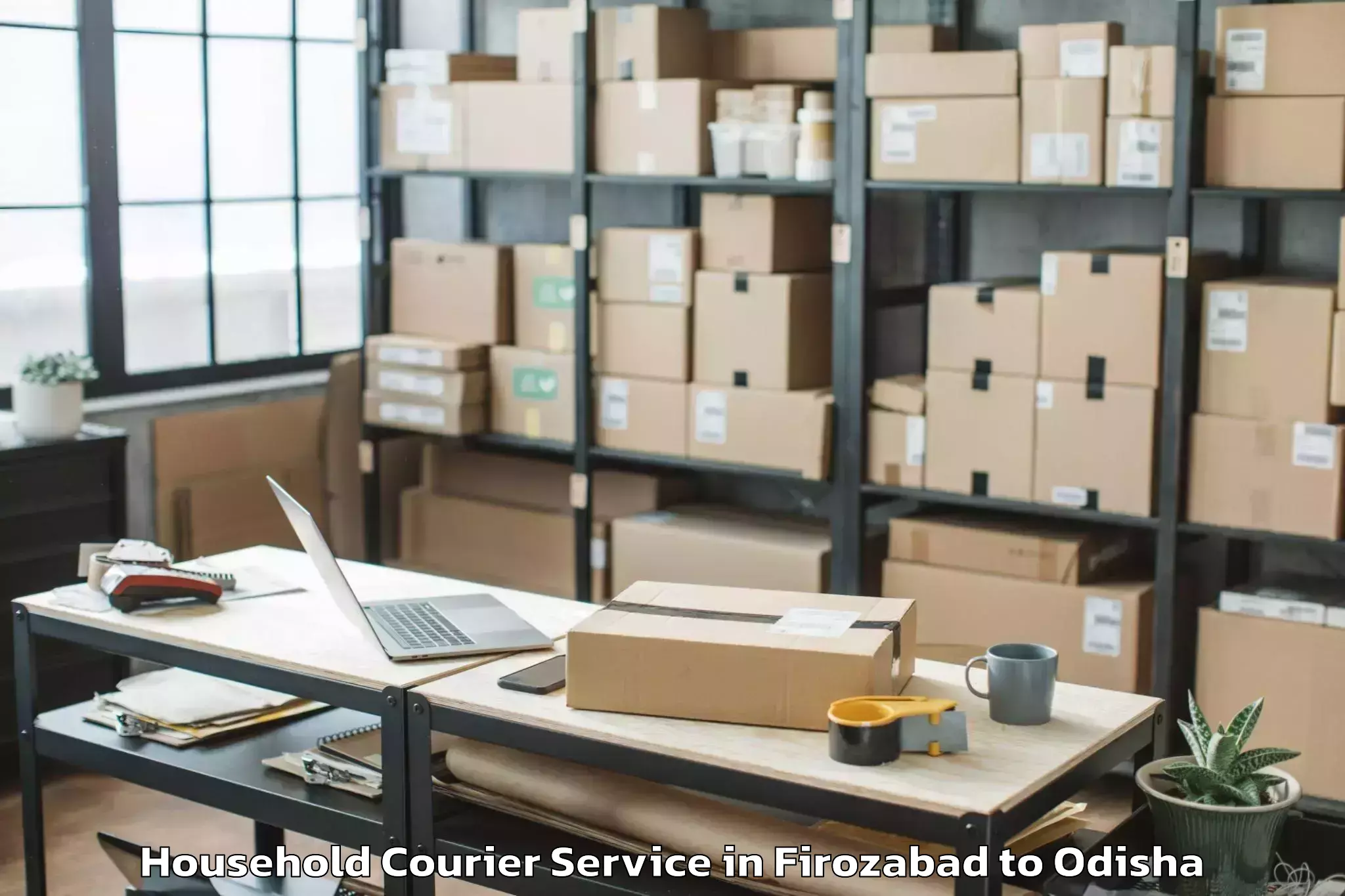 Book Firozabad to Karanjia Household Courier